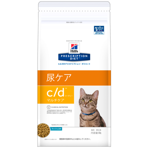 ヒルズ c/d 猫用 マルチケア 尿ケア フィッシュ入り 4kg＊＊フィッシュ